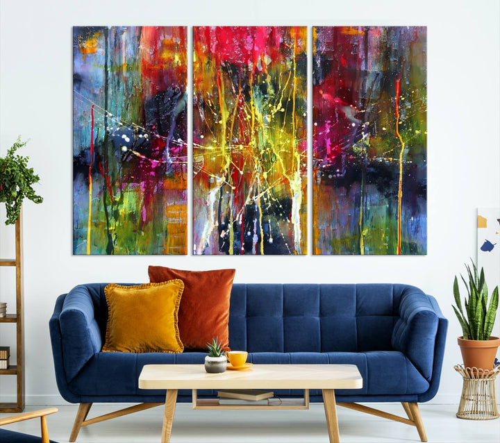 Tadeusz Color Abstract Luxury Wall Art Canvas Print