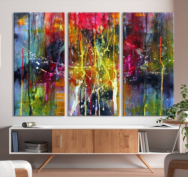 Tadeusz Color Abstract Luxury Wall Art Canvas Print