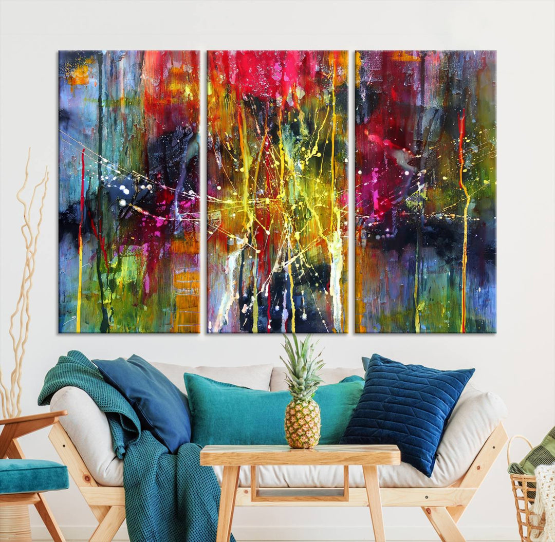 Tadeusz Color Abstract Luxury Wall Art Canvas Print