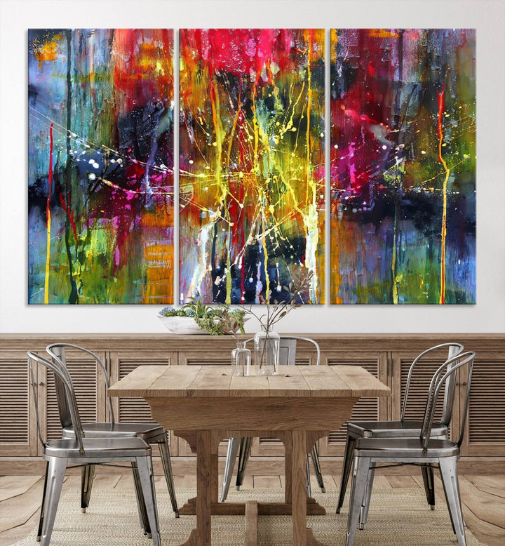 Tadeusz Color Abstract Luxury Wall Art Canvas Print