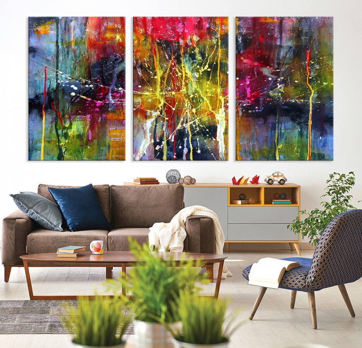 Tadeusz Color Abstract Luxury Wall Art Canvas Print