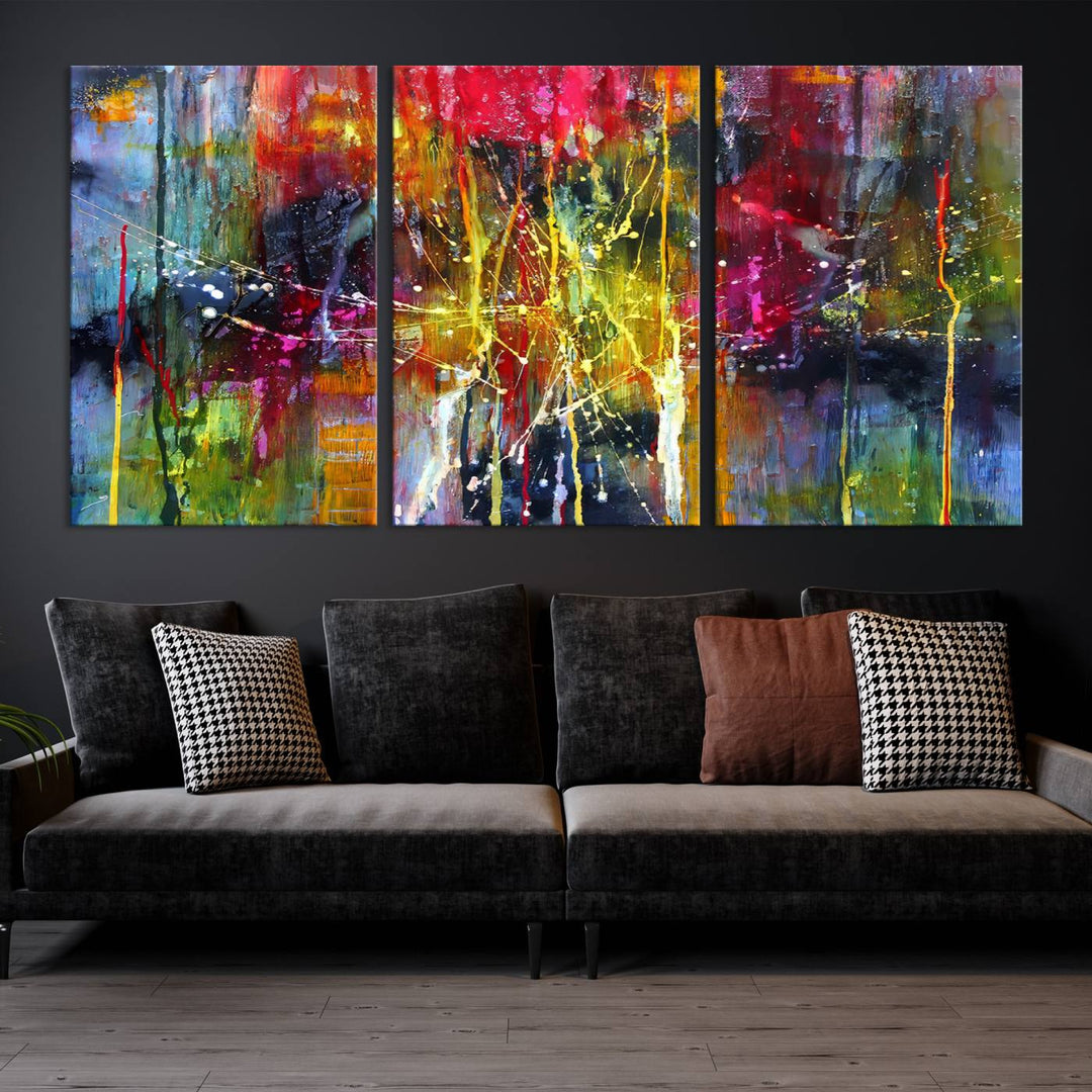 Tadeusz Color Abstract Luxury Wall Art Canvas Print