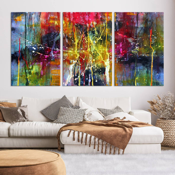 Tadeusz Color Abstract Luxury Wall Art Canvas Print