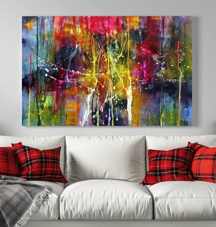 Tadeusz Color Abstract Luxury Wall Art Canvas Print