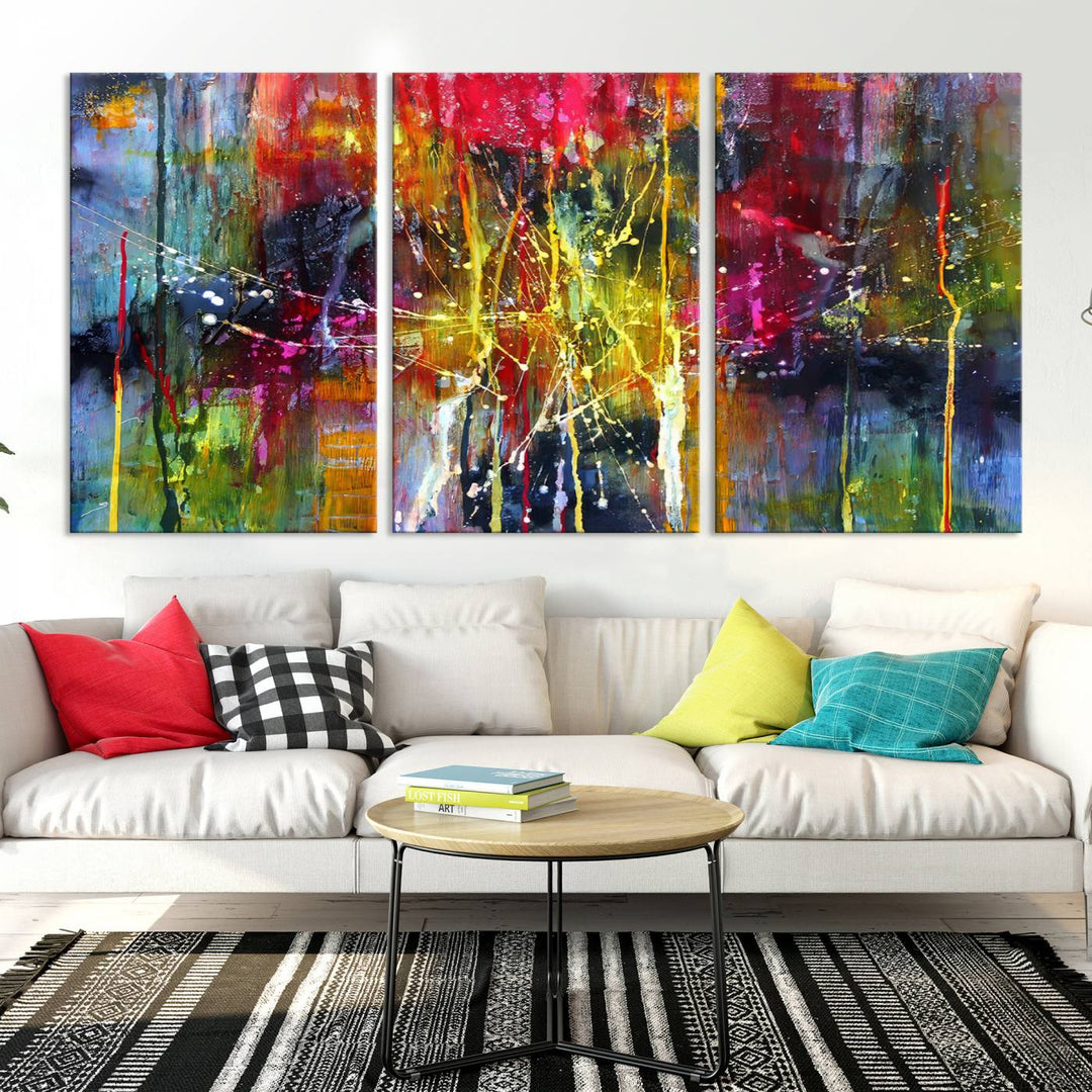 Tadeusz Color Abstract Luxury Wall Art Canvas Print