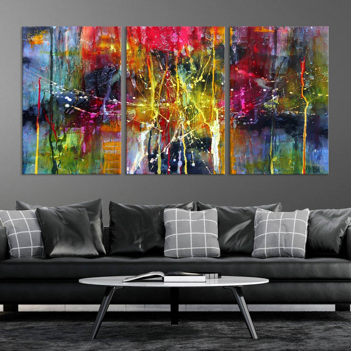 Tadeusz Color Abstract Luxury Wall Art Canvas Print