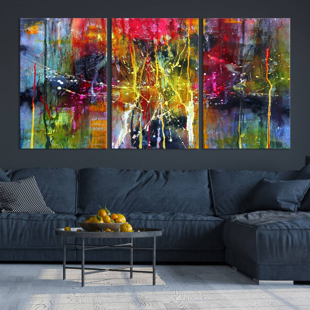 Tadeusz Color Abstract Luxury Wall Art Canvas Print