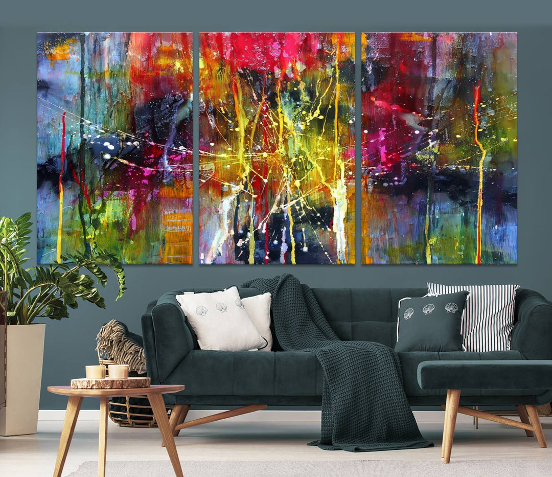 Tadeusz Color Abstract Luxury Wall Art Canvas Print