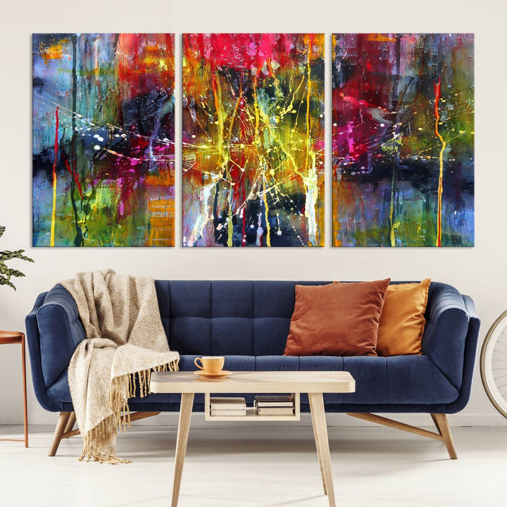 Tadeusz Color Abstract Luxury Wall Art Canvas Print