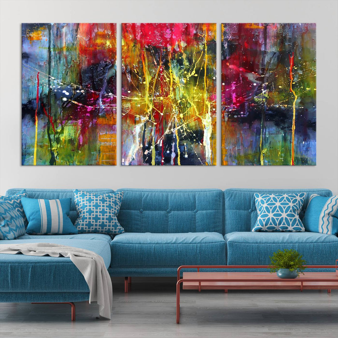 Tadeusz Color Abstract Luxury Wall Art Canvas Print