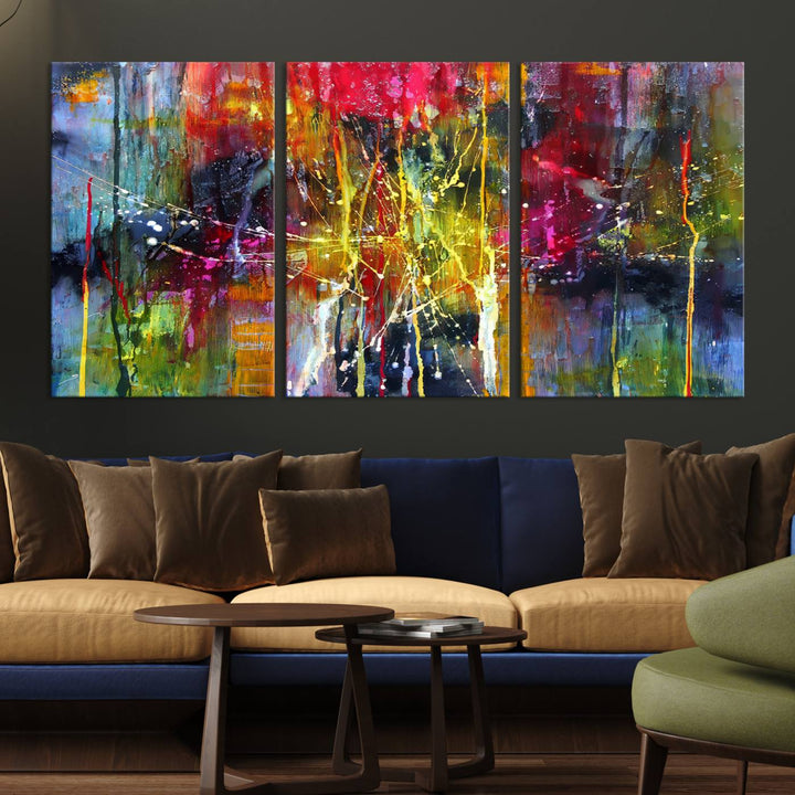 Tadeusz Color Abstract Luxury Wall Art Canvas Print