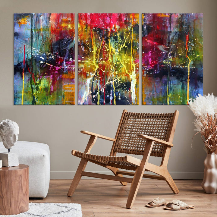 Tadeusz Color Abstract Luxury Wall Art Canvas Print