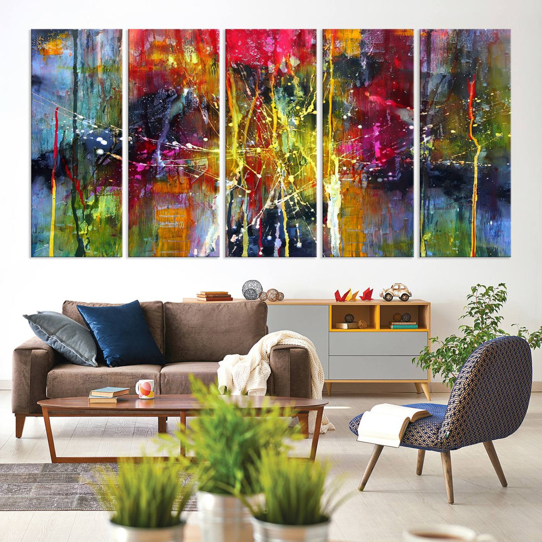 Tadeusz Color Abstract Luxury Wall Art Canvas Print