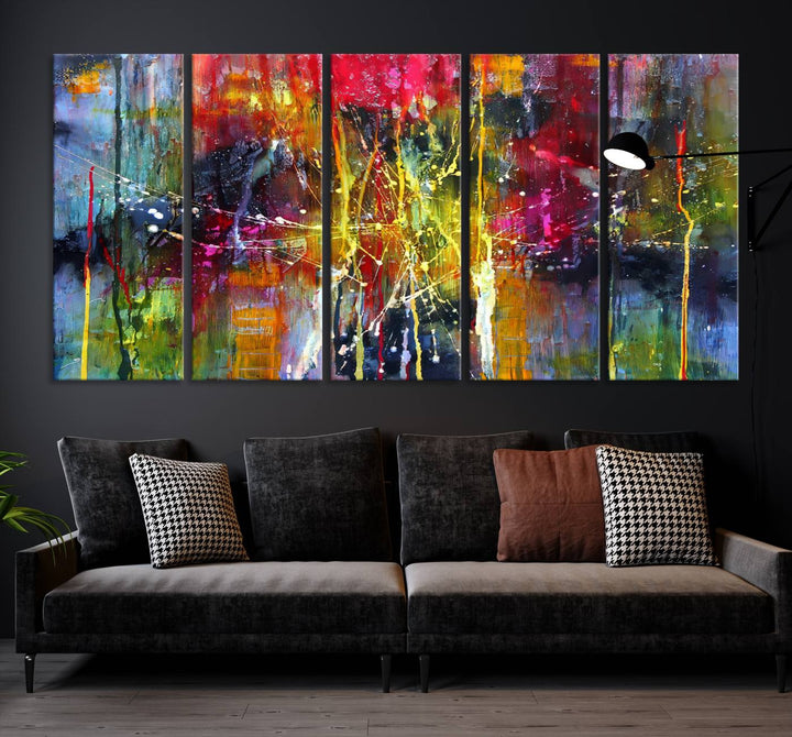 Tadeusz Color Abstract Luxury Wall Art Canvas Print