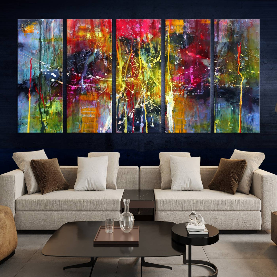 Tadeusz Color Abstract Luxury Wall Art Canvas Print