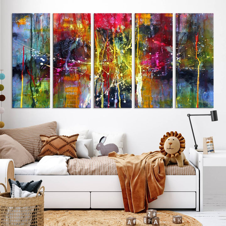 Tadeusz Color Abstract Luxury Wall Art Canvas Print