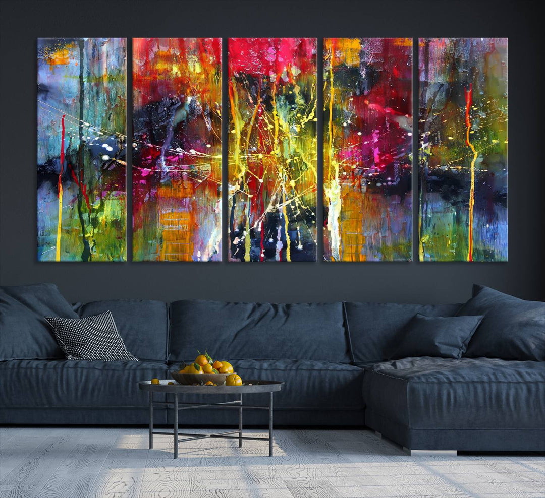 Tadeusz Color Abstract Luxury Wall Art Canvas Print