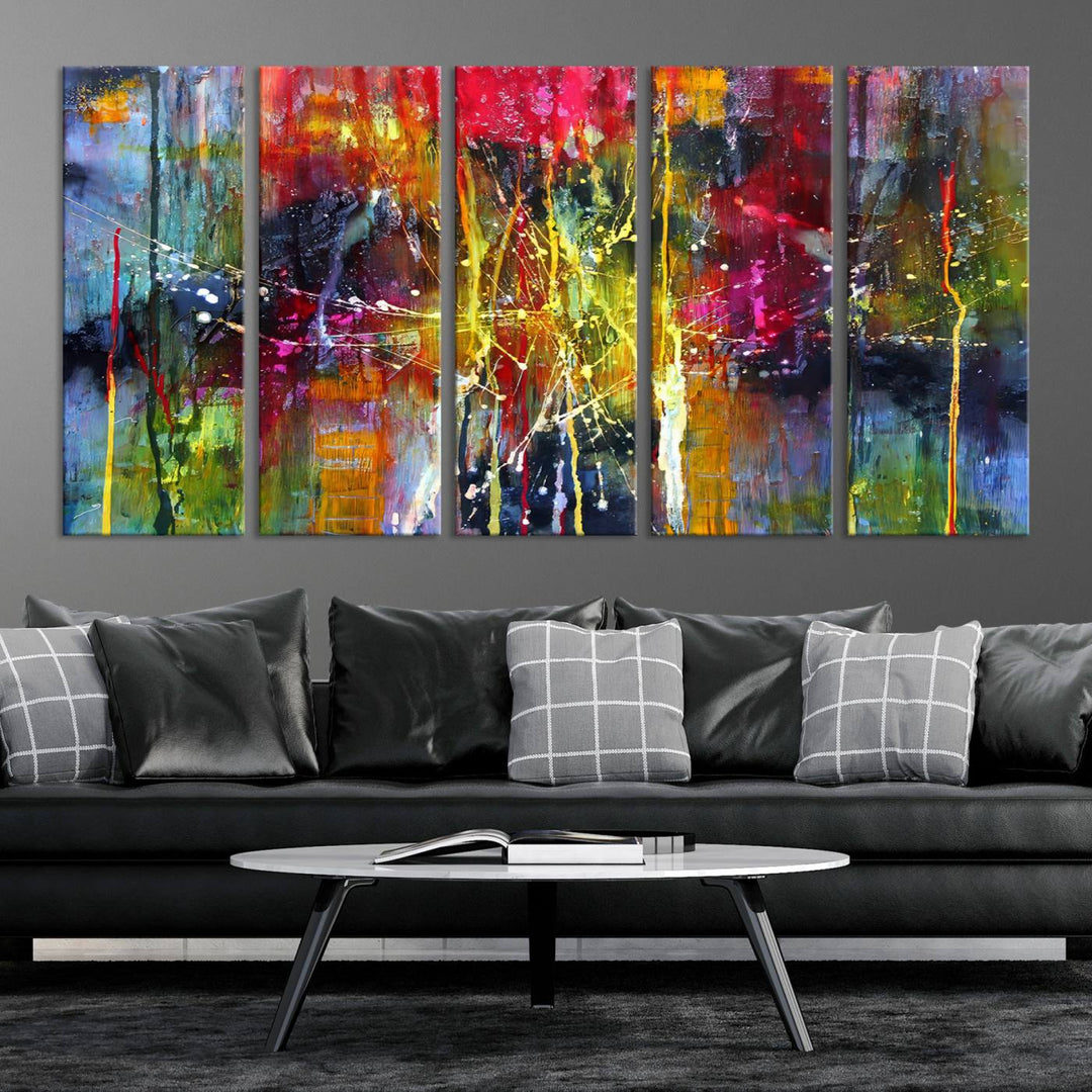 Tadeusz Color Abstract Luxury Wall Art Canvas Print