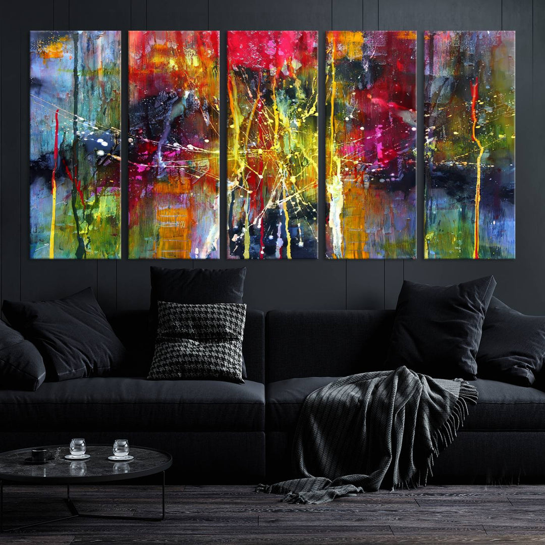 Tadeusz Color Abstract Luxury Wall Art Canvas Print