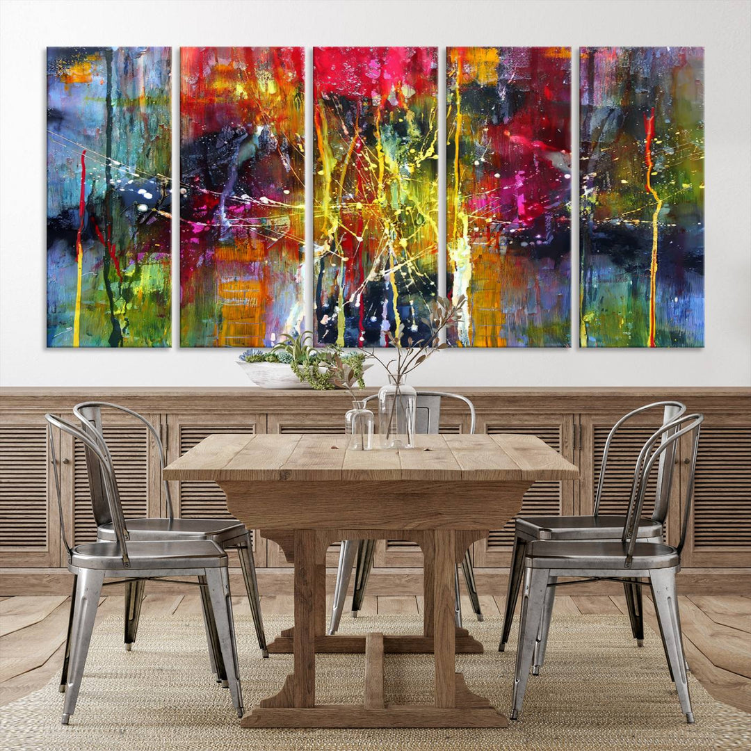 Tadeusz Color Abstract Luxury Wall Art Canvas Print