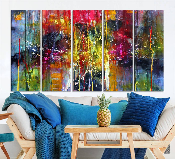 Tadeusz Color Abstract Luxury Wall Art Canvas Print