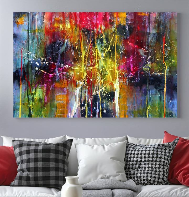 Tadeusz Color Abstract Luxury Wall Art Canvas Print