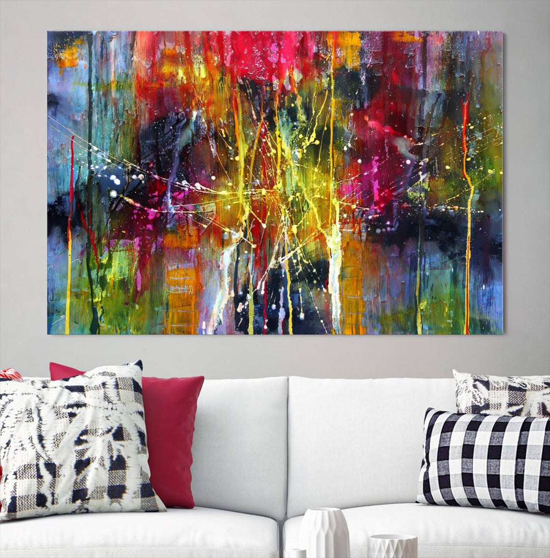 Tadeusz Color Abstract Luxury Wall Art Canvas Print