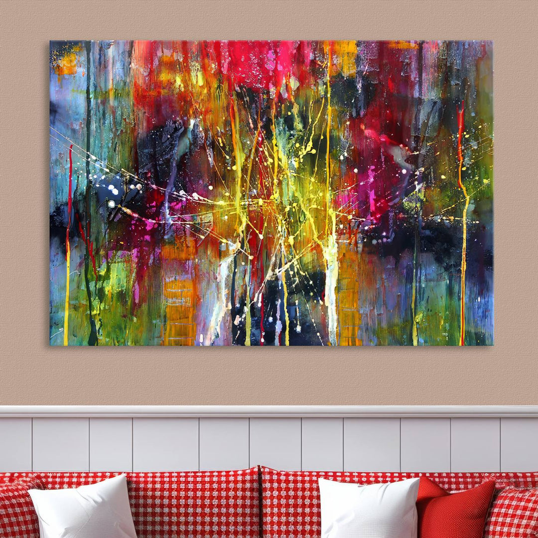 Tadeusz Color Abstract Luxury Wall Art Canvas Print