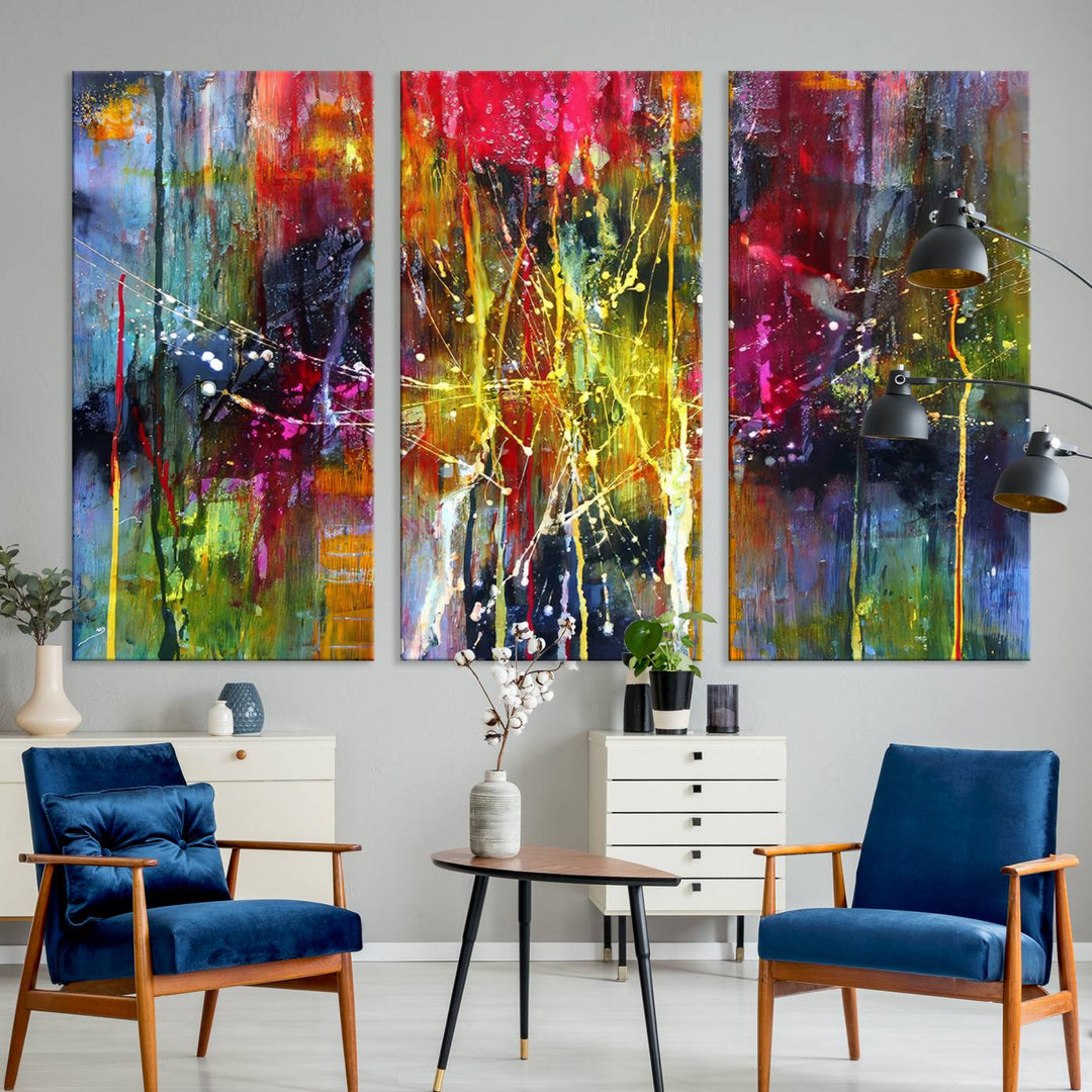 Tadeusz Color Abstract Luxury Wall Art Canvas Print