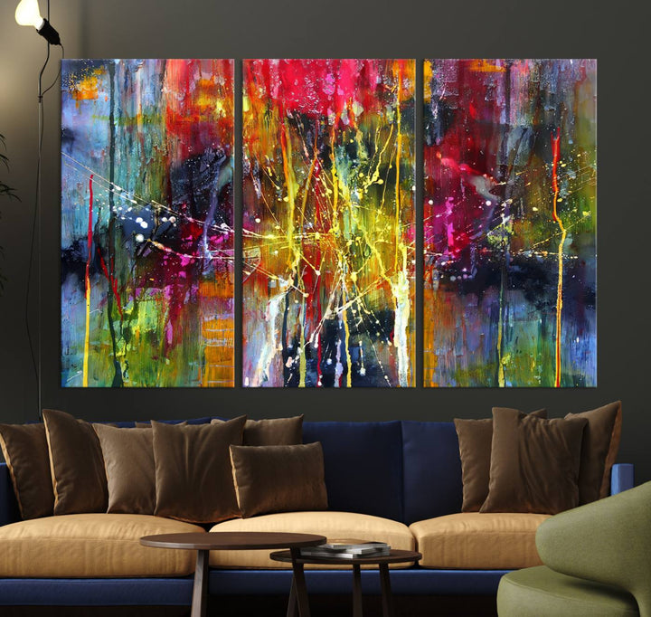 Tadeusz Color Abstract Luxury Wall Art Canvas Print