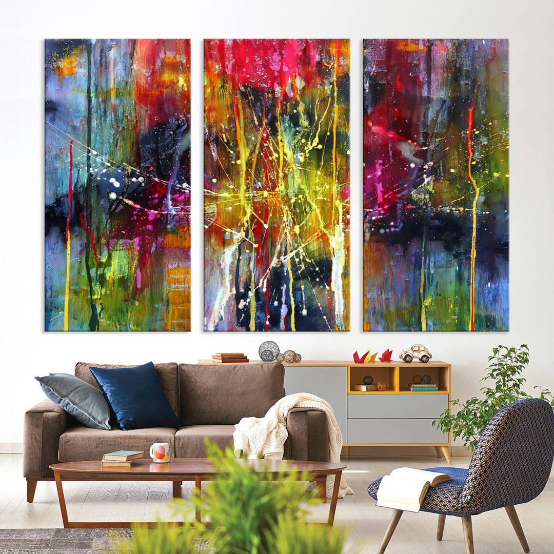 Tadeusz Color Abstract Luxury Wall Art Canvas Print