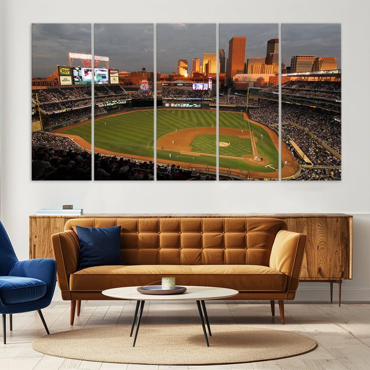 Target Field Stadium Minnesota Twins Stadium Wall Art Canvas Print, Baseball Multi Panel Wall Art Print, Sports Lovers Gifts, MLB Wall Art