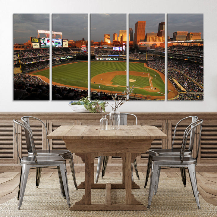 Target Field Stadium Minnesota Twins Stadium Wall Art Canvas Print, Baseball Multi Panel Wall Art Print, Sports Lovers Gifts, MLB Wall Art