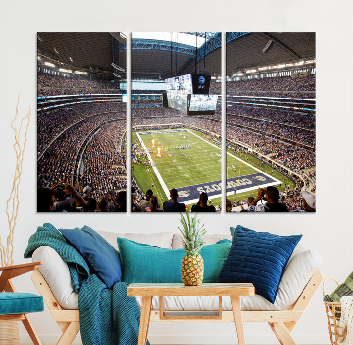 Texas AT&T Cowboys Stadium Wall Art Canvas Print