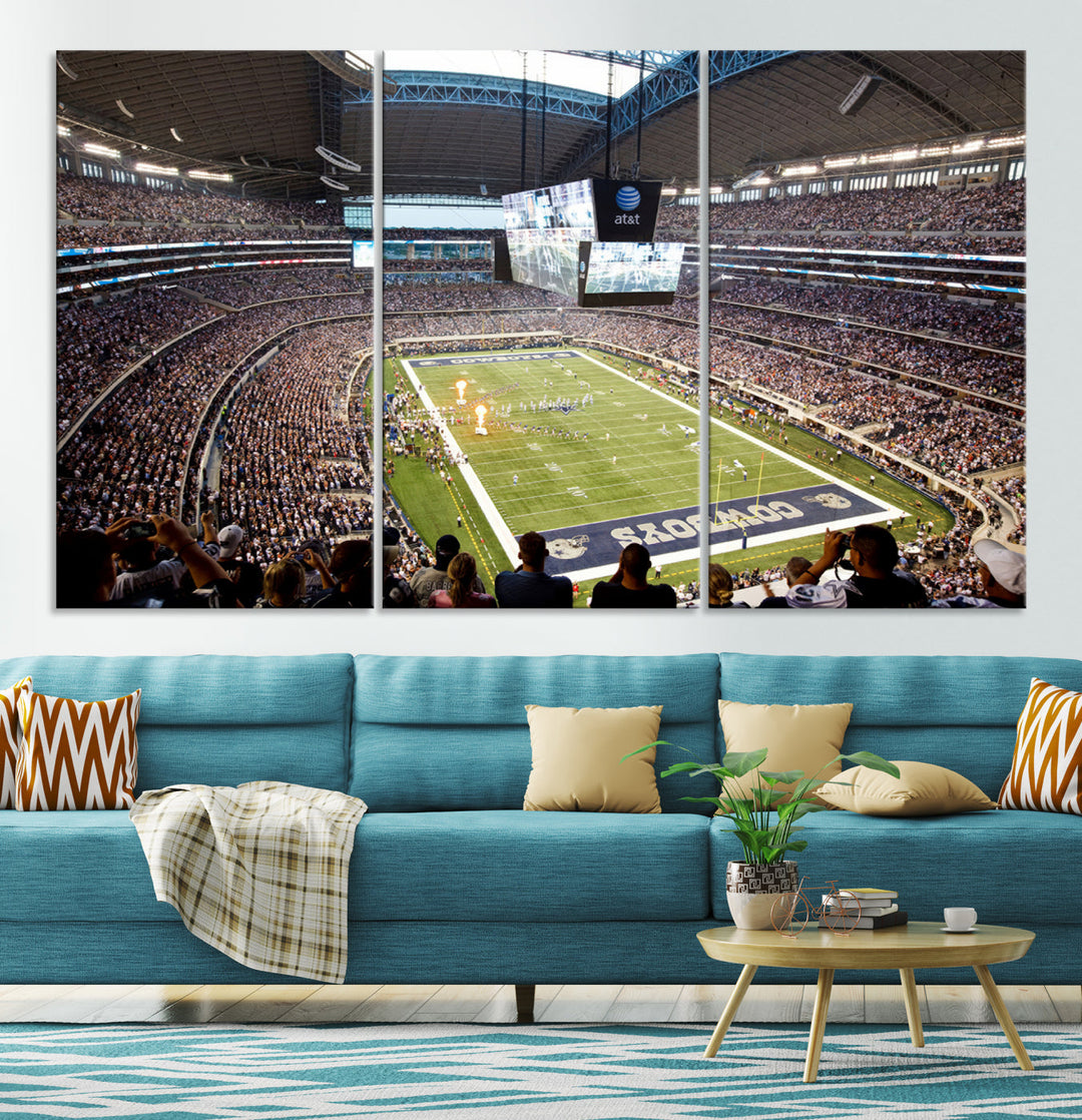 Texas AT&T Cowboys Stadium Wall Art Canvas Print