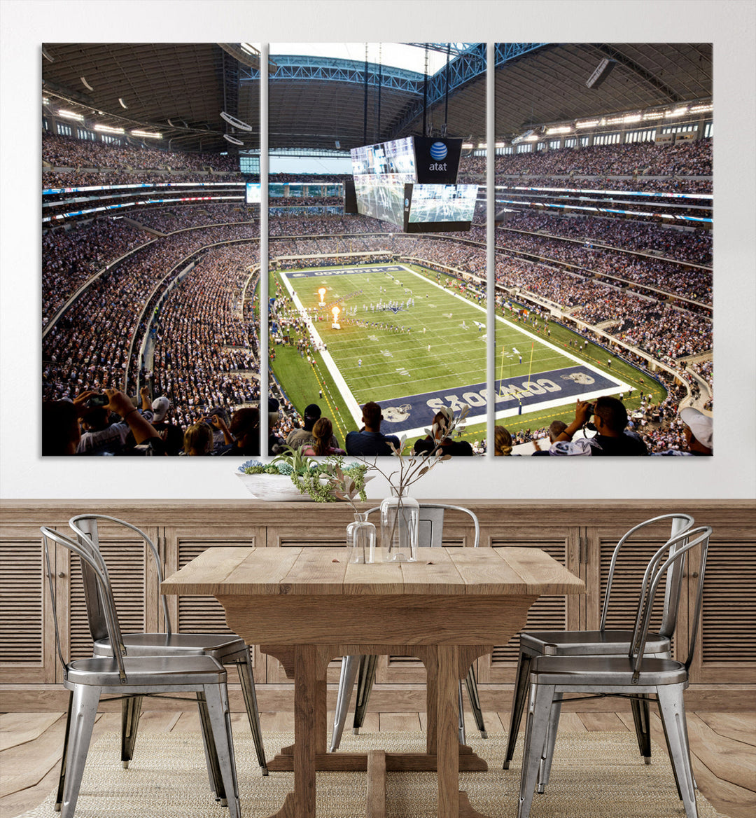 Texas AT&T Cowboys Stadium Wall Art Canvas Print