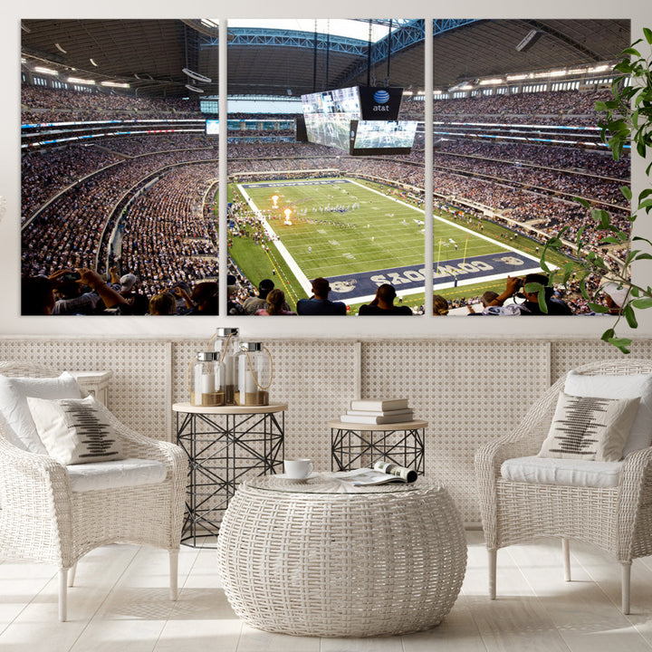 Texas AT&T Cowboys Stadium Wall Art Canvas Print