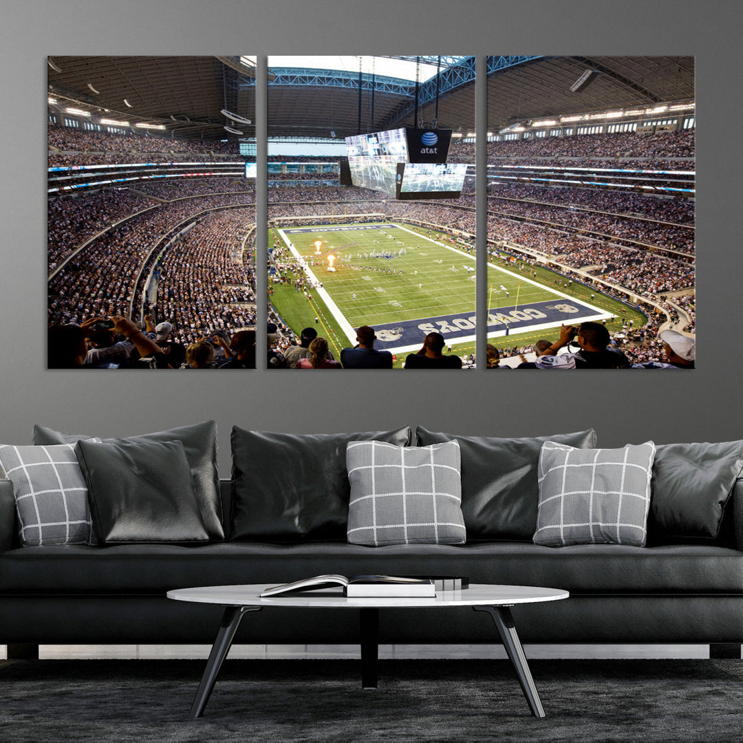 Texas AT&T Cowboys Stadium Wall Art Canvas Print