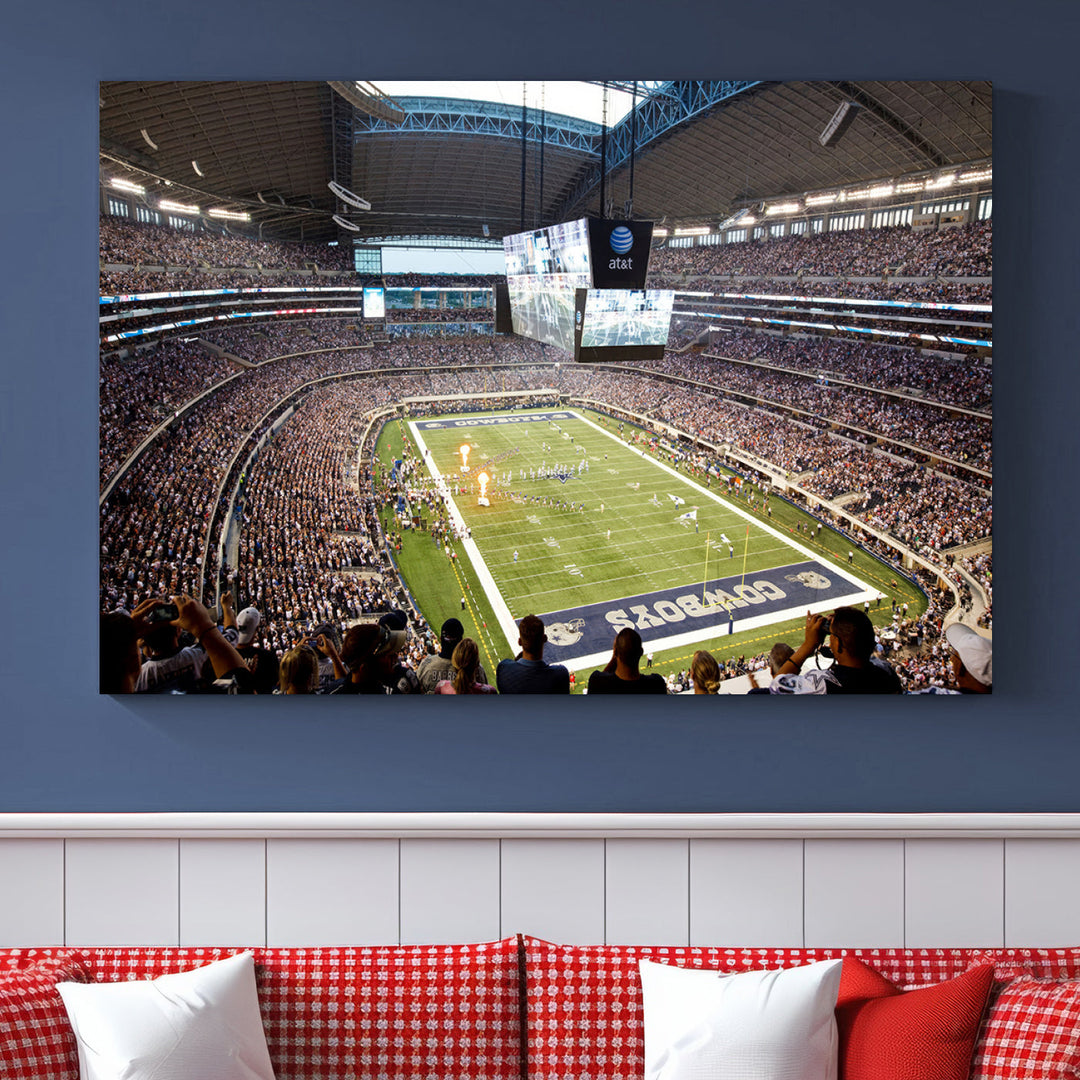 Texas AT&T Cowboys Stadium Wall Art Canvas Print