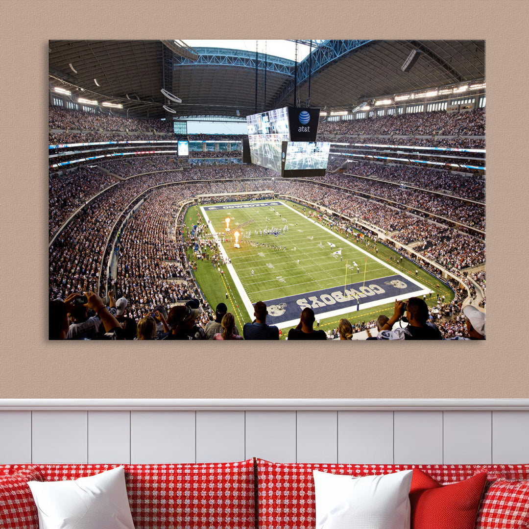 Texas AT&T Cowboys Stadium Wall Art Canvas Print