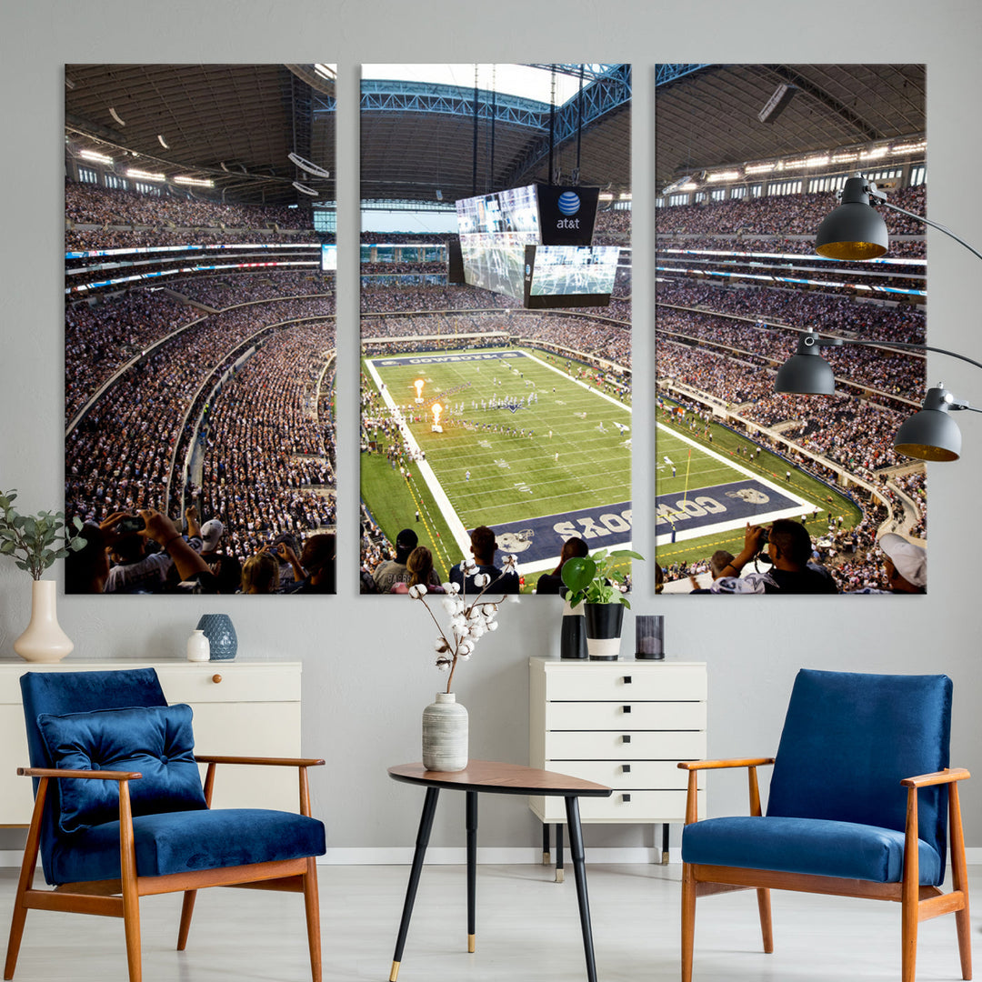 Texas AT&T Cowboys Stadium Wall Art Canvas Print