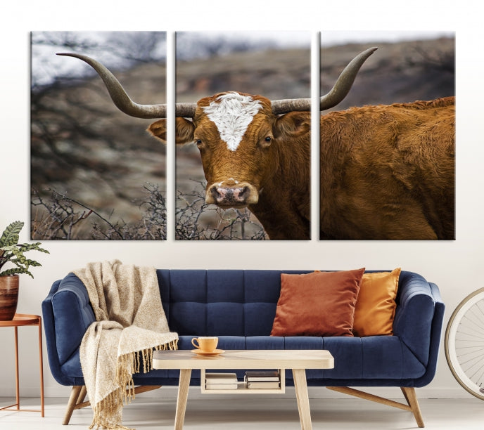 Big Cow Animal Wall Art Canvas Print