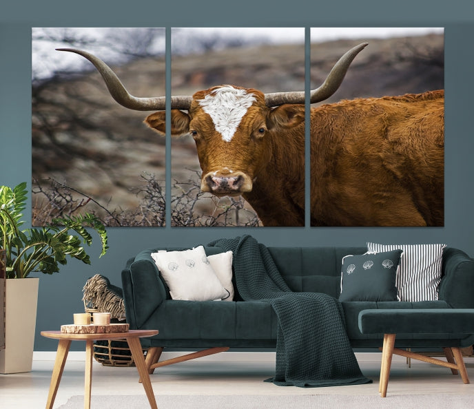 Big Cow Animal Wall Art Canvas Print