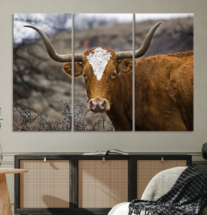 Big Cow Animal Wall Art Canvas Print