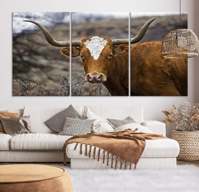 Big Cow Animal Wall Art Canvas Print