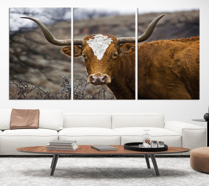 Big Cow Animal Wall Art Canvas Print