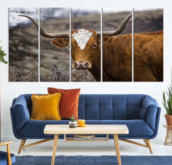 Big Cow Animal Wall Art Canvas Print