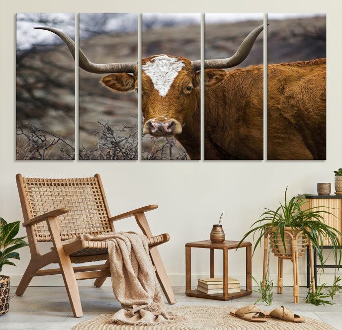 Big Cow Animal Wall Art Canvas Print