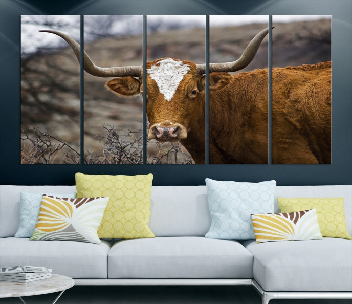 Big Cow Animal Wall Art Canvas Print