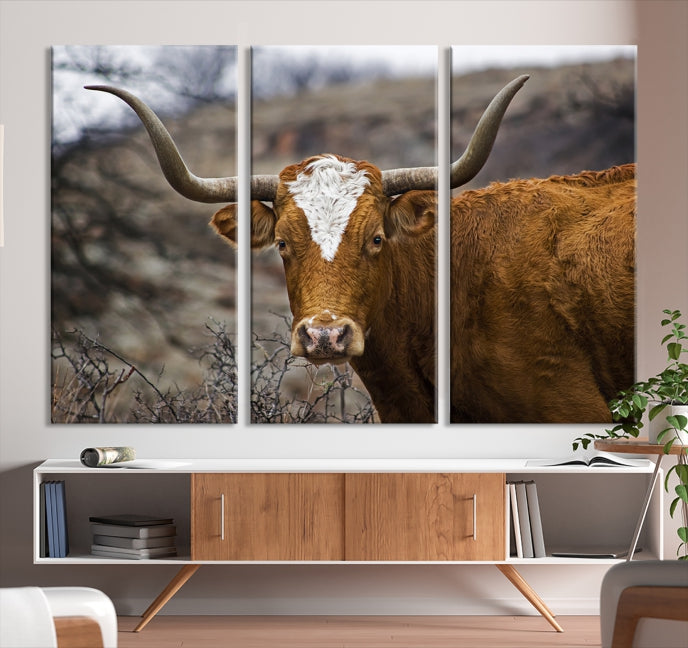 Big Cow Animal Wall Art Canvas Print